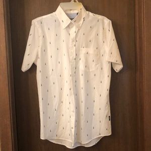 Mens summer shirt- hula girl detail